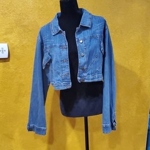 Denim cropped jacket